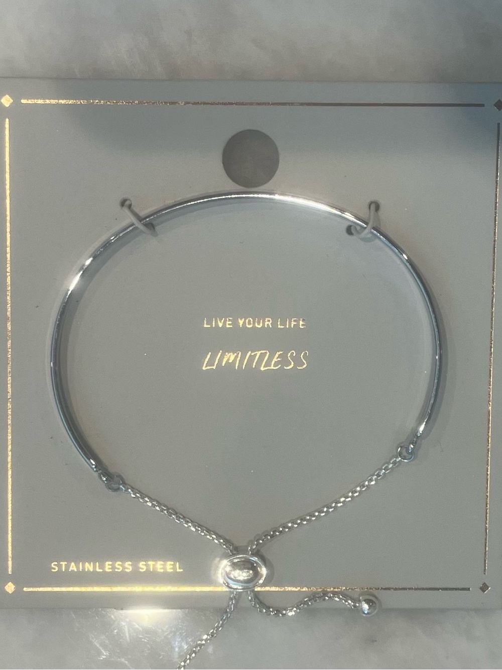 Stainless Steel Silver Adjustable Bracelet
